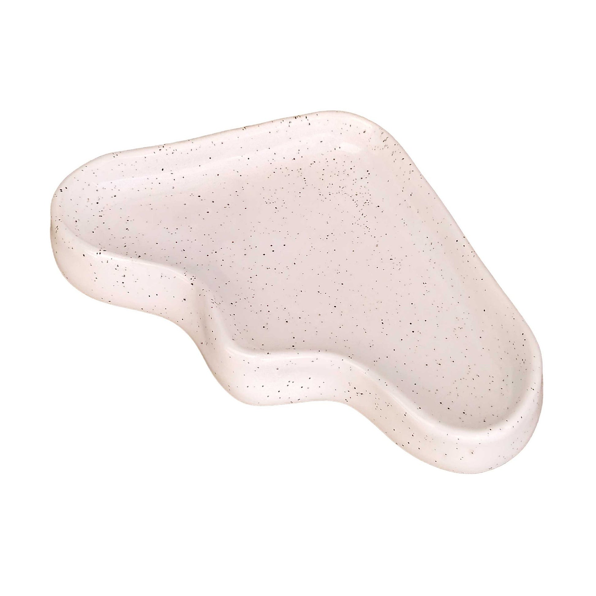 Ceramic Wave Tray – White Triangle