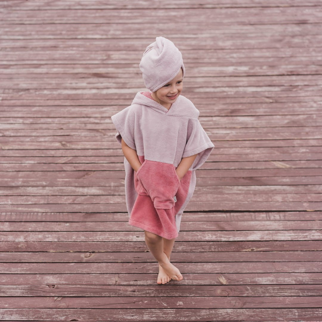 Surfbunny Kids Bath Poncho - Pink