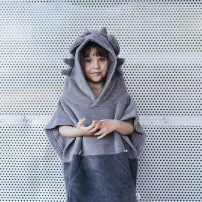 Surfdragon Kids Bath Poncho - Grey